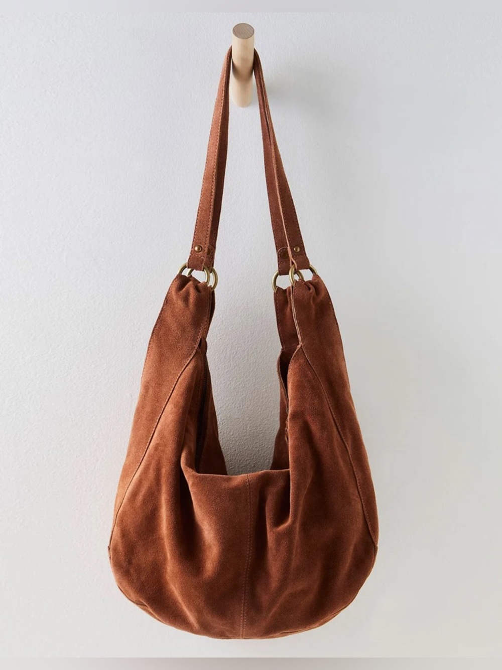Free People Roma Suede Tote In Coconut Shell - Picture 2 of 7